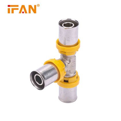 Keltainen Pex-kaasuliitin